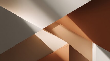 Abstract Geometric Shapes with Soft Light and Clean Lines