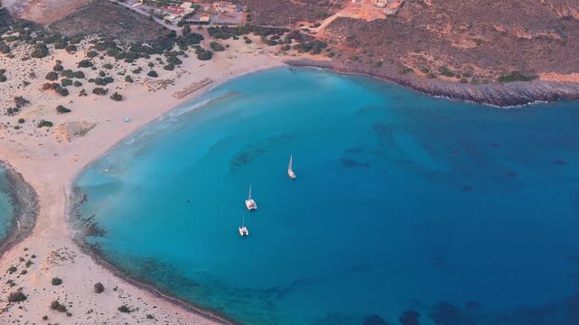 Greece Peloponnese Elafonisos Island Simos Beach Drone Footage