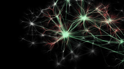 Abstract network visualization on black background