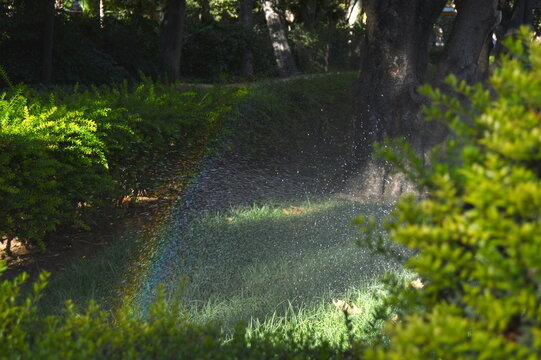 Arcoiris de aspersores