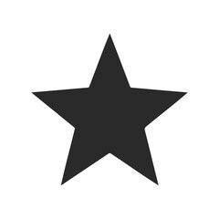 Obraz premium Black star icon design on white background