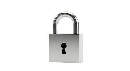 Metal Padlock Security Lock 3D Rendering. Data protection password safety concept technology network access system website digital security symbol icon graphic resource
