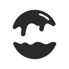 Obraz premium Minimalist black and white yin yang symbol design