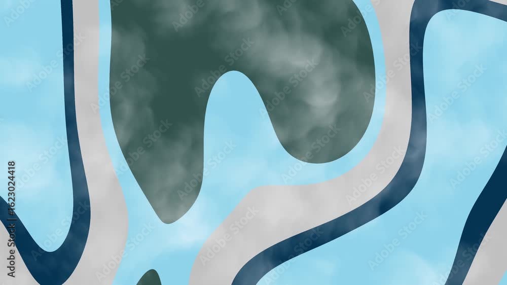 Poster marine depths silver abstract background animation with fluid shapes and smoky textures creating a m
