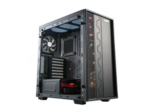computer-case on a isolated transparent background	