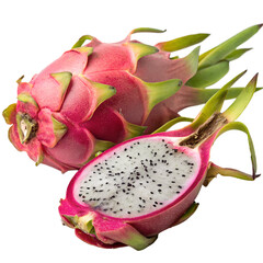 dragon fruit on transparent background