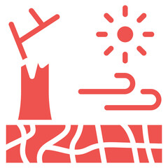Desertification Vector Icons