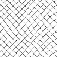Seamless pattern of black chain link fence, minimalist design. Vector illustration