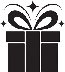 Colorful gift box illustration with ribbon and bow