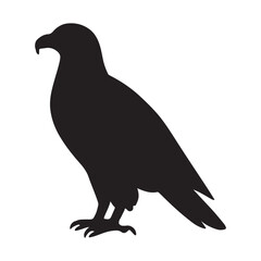 Fototapeta premium Majestic Eagle Silhouette: Bold, Black, Vector Graphic for Design Projects