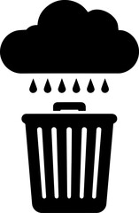 Trash Bin Silhouette Icon