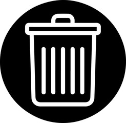 Trash Bin Silhouette Icon
