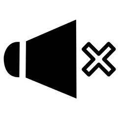 vector illustration of a mute speaker icon