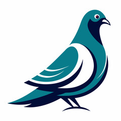 Obraz premium Vector illustration in simple hand drawn and linocut style - natural print, poster or logo design template - spring illustration - birds