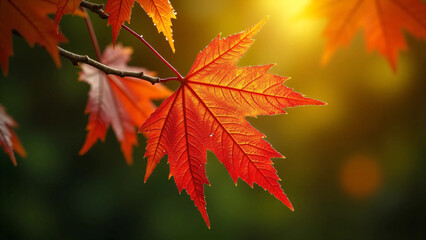 maple leaf isolated on a clean surface, showcasing autumn colors and intricate leaf texture, perfect for seasonal design, nature concepts, and fall-themed creative visuals