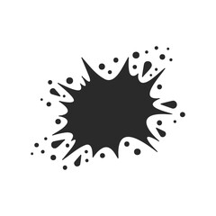 Fototapeta premium Black ink splatter on white background