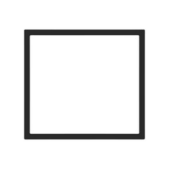 Simple black frame on white background