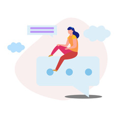 Girl become addicted to messages