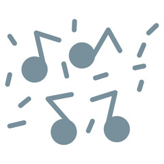 Christmas Music Notes Vector Icons