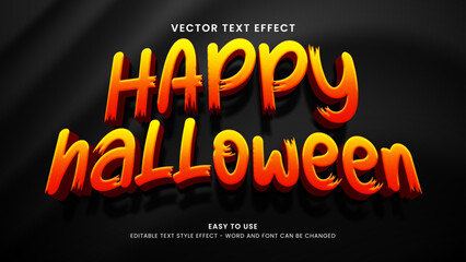 happy halloween editable text effect