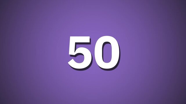 Numbers Counting Down 4K Seamless Countdown Timer Animation for Video and Digital Displays