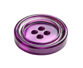 Bright purple button for craft and sewing projects in home decor