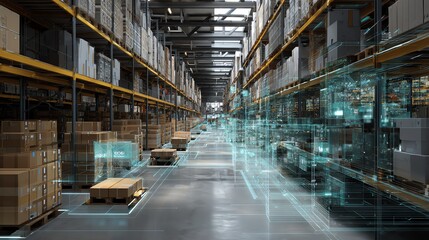 AI automation analyzing warehouse and logistics data