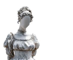 Vintage mannequin with elegant dress, a glimpse of fashion history