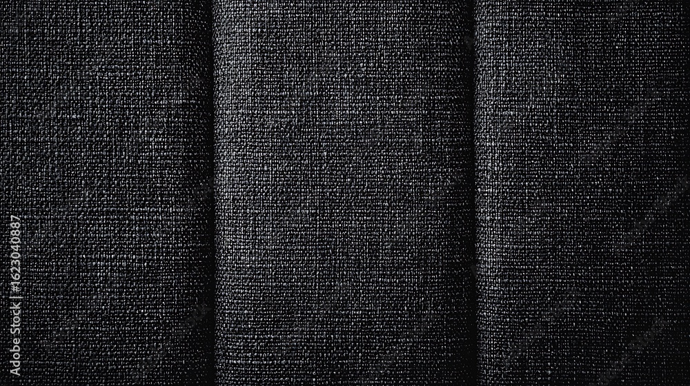 Poster a textured fabric featuring a dark, woven pattern, creating a visually appealing and sophisticated a