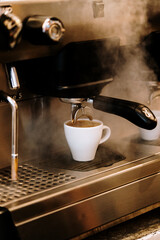 espresso coffee in a cup