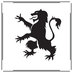 Lion Silhouette - Majestic Lion with Mane, Animal Icon for Wildlife, Nature Design, and Creative Use