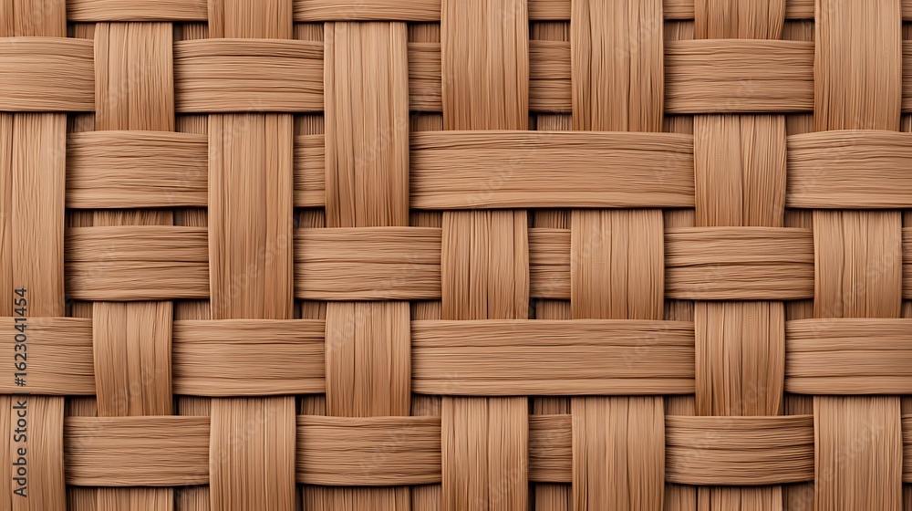 Poster a close-up view of a woven texture showcasing intricate patterns and natural tones, emphasizing craf