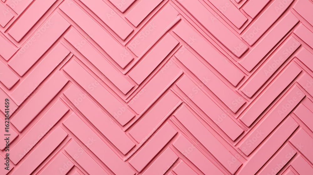 Poster a textured pink surface featuring a herringbone pattern, creating a visually appealing and modern de