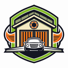 Vector logo of car parts, auto repair