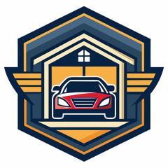 Vector logo of car parts, auto repair