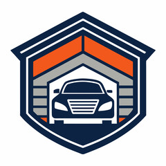 Vector logo of car parts, auto repair