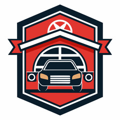 Vector logo of car parts, auto repair