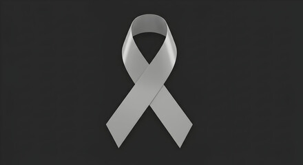Support brain cancer awareness with this elegant silver ribbon; a symbol of hope, strength, and resilience for those affected by this devastating disease.