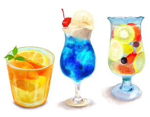 cocktails with fruits