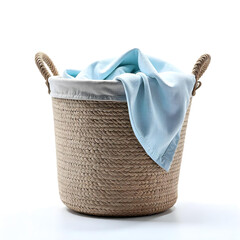 modern laundry basket isolated on white background
