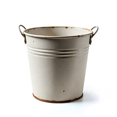 metal bucket isolated on white background