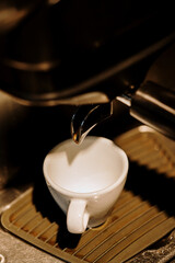 cup of coffee on a table