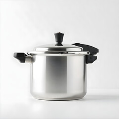 stainless steel cooker container utensil isolated on white background