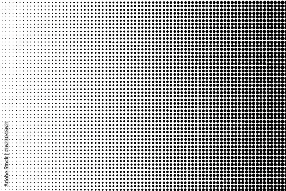 Poster dotted halftone gradient texture. vanishing polka dot background. repeating dots gradation pattern b