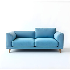 Fototapeta premium blue sofa couch modern isolated on white background