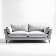 Fototapeta premium gray sofa couch modern isolated on white background