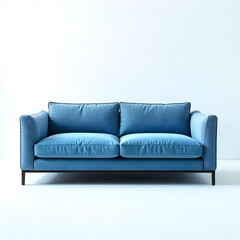 Fototapeta premium blue sofa couch modern isolated on white background