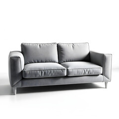gray sofa couch modern isolated on white background