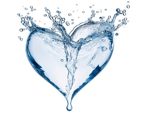 Blue water splash or wave splash isolated on transparent background png .generated ai	