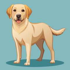 labrador retriever dog vector art illustration